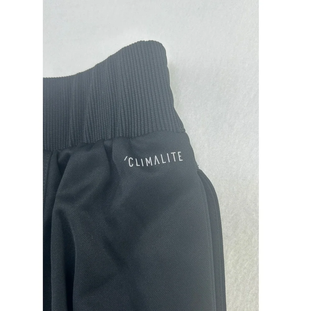 Adidas Climalite Joggers Black Teal Stripe Athletic Pants Mens Large